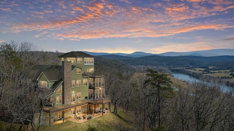 Massive Riverfront Luxe Lodge | Pool + HotTub