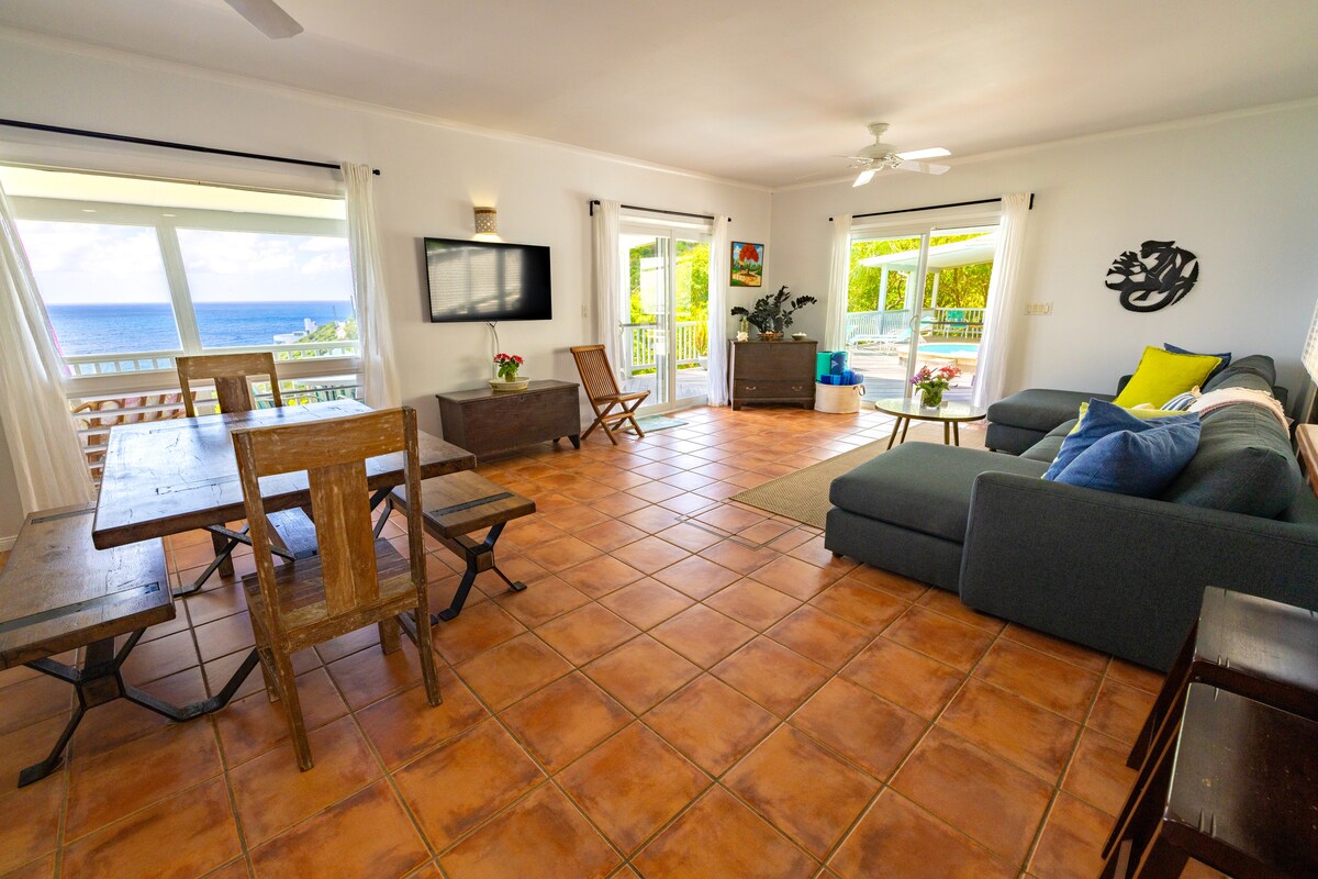 Popular Airbnb listing: Brizan. Quiet Reef Bay Villa celebrating 8 years! in Cruz Bay