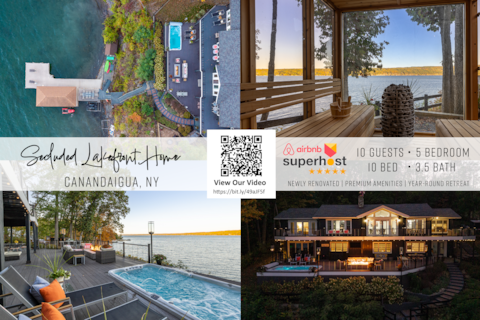 Secluded Lakefront Home!
Fan Favorite Retreat.