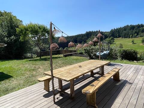 Old stable with panoramic view