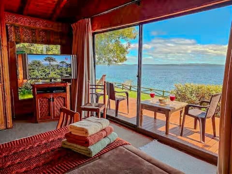 Large lake house with a tinaja and game room