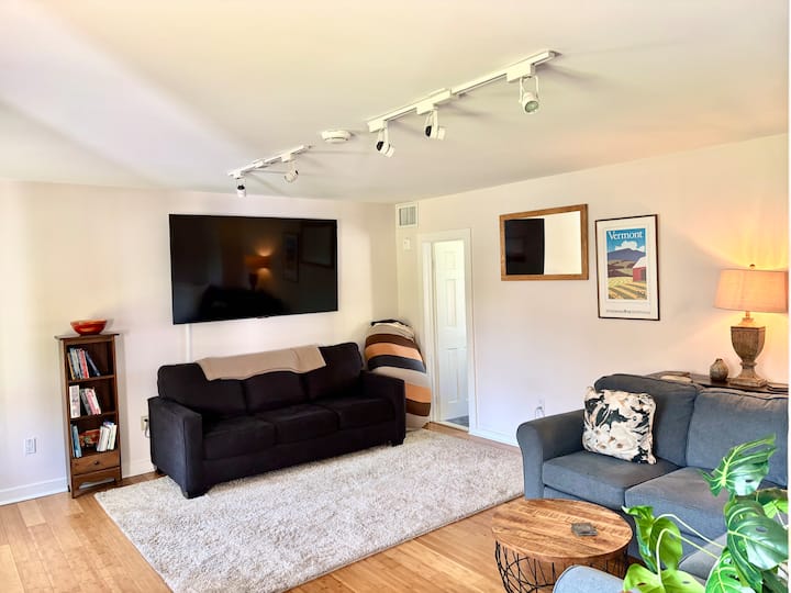 Dnevni boravak Maple Suite idealan je za grupno druženje. Pretvorite ovaj prostor u spavaću sobu noću koristeći se crnim bračnim krevetom na razvlačenje.