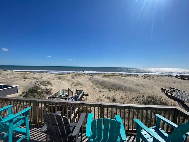 Oceanfront Outerbanks Beach House MP19 with a view Houses for Rent in