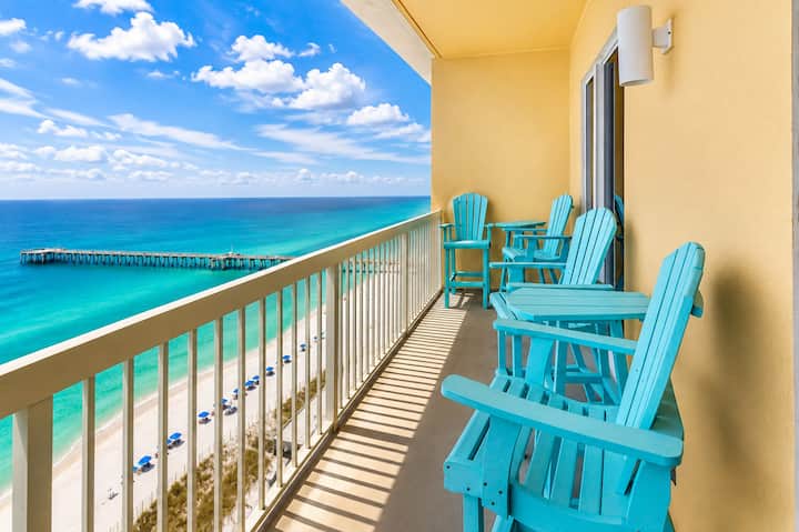Calypso 2308w Gulf-front Penthouse, Beach Service - Panama City Beach, FL