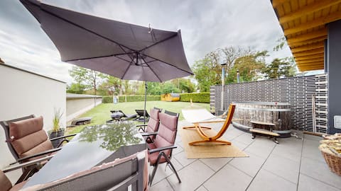 Family Paradise with Playground, Sauna & Hot Tub