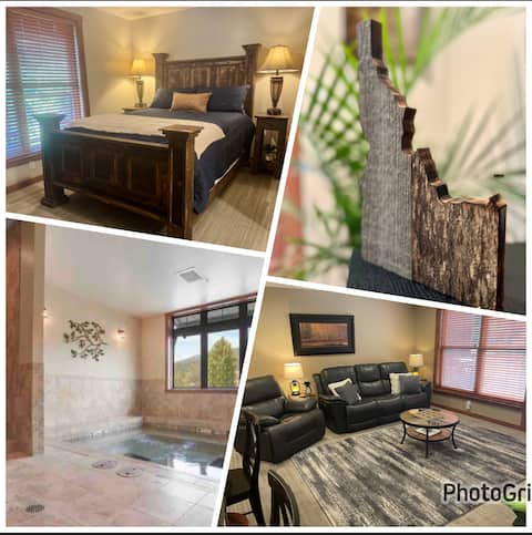 *Rustic Charm Penthouse Mountain Haven w/Spa Room