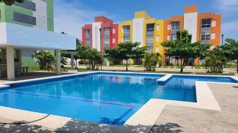 Cute Depto in Acapulco with AA, Pool and WIFI
