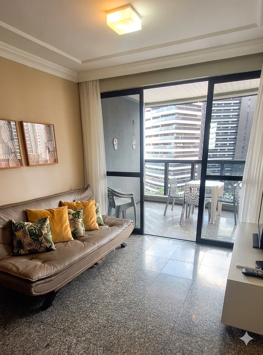 Foto do anúncio de Apt c/varanda e linda vista-mar | 90m da Beira-mar em Beira Mar, Fortaleza