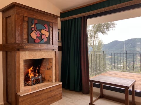 Top Airbnb: Enchanted Valley: Historic Stone Suite with a View and Fireplace in Seferihisar