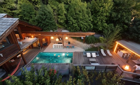 Flocon chalet, cinema, sauna, jacuzzi, summer pool