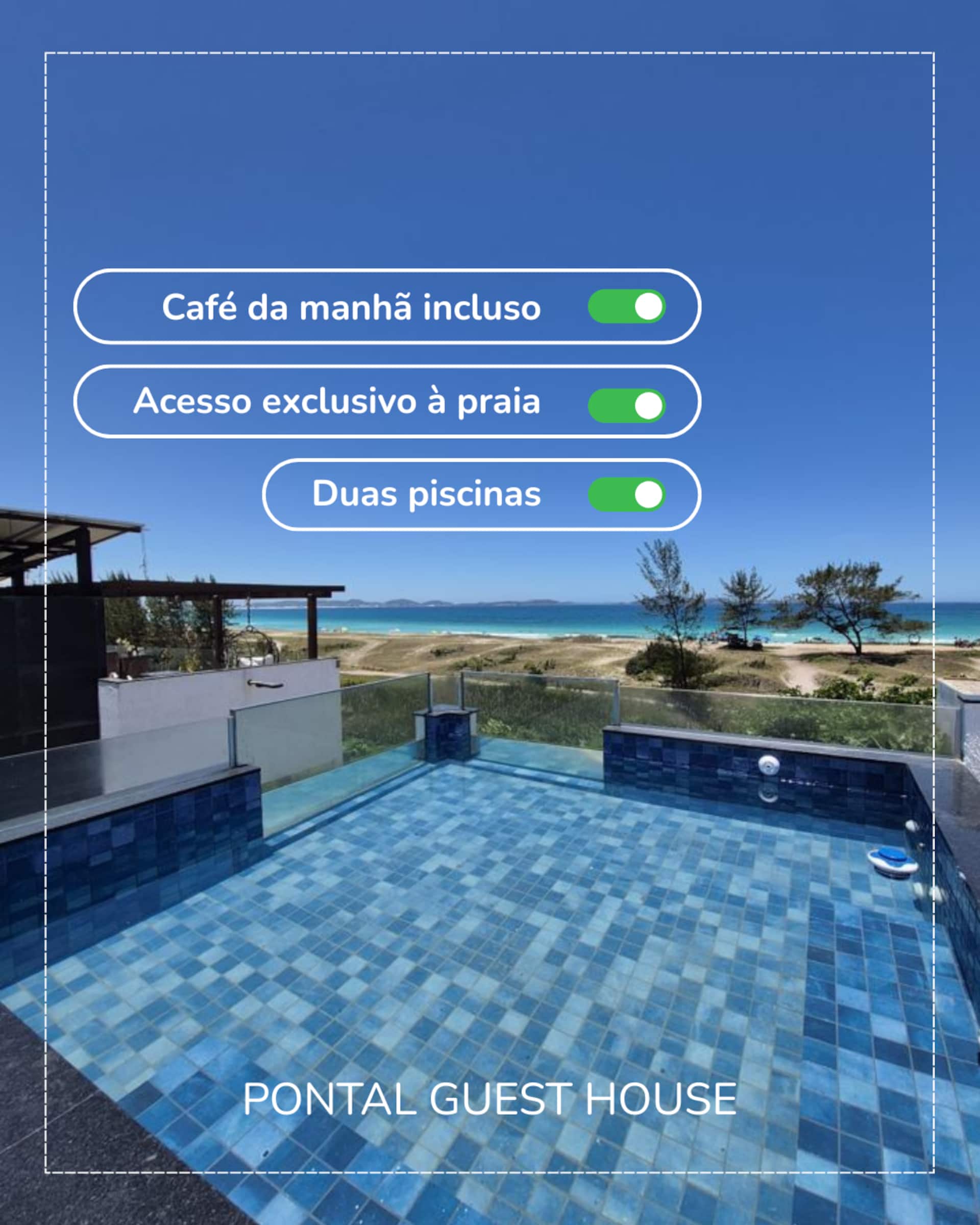Estrela Loft: right on the sand + pool + breakfast