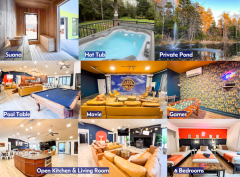 4500sf Luxury Pond Villa| Hot tub Sauna Theater Pool