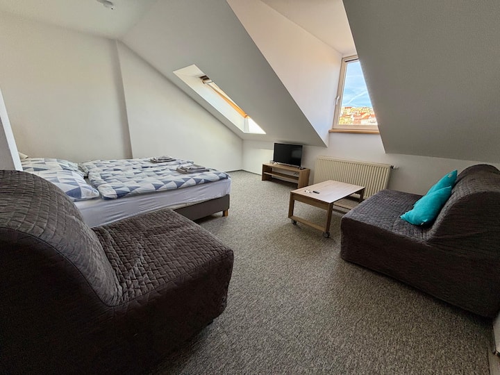 Attic Studio Vrsovice, Secure Parking Free - Praga