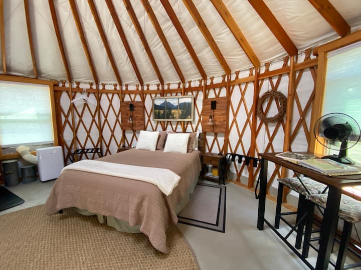 “Come for the bed, stay for the experience!” -Brad, yurt guest, August 2023