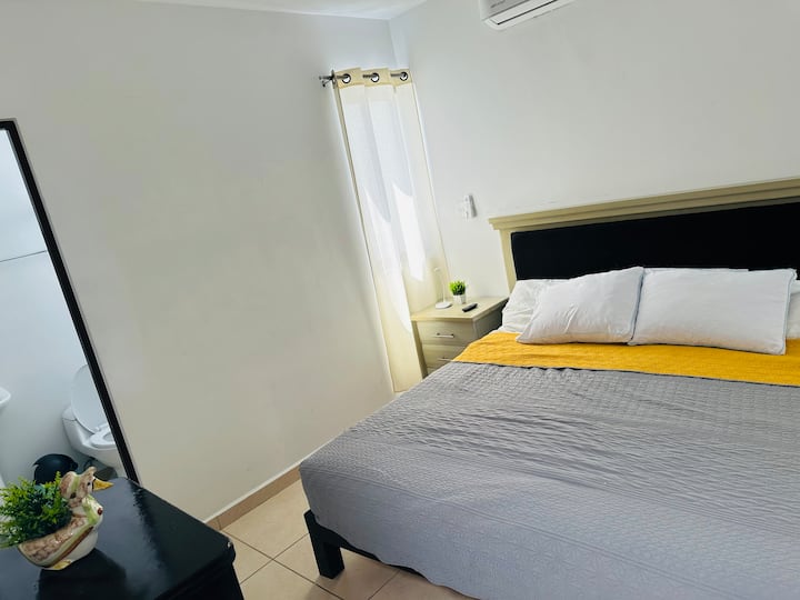 Bedroom 3, with Smart TV, full bathroom, clothes organizer and mini split.