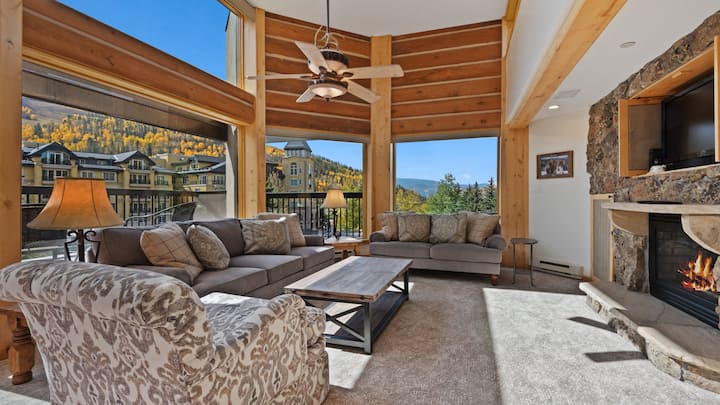 Spacious 3br Mountain Lodge Stone Fireplace - Vail, CO