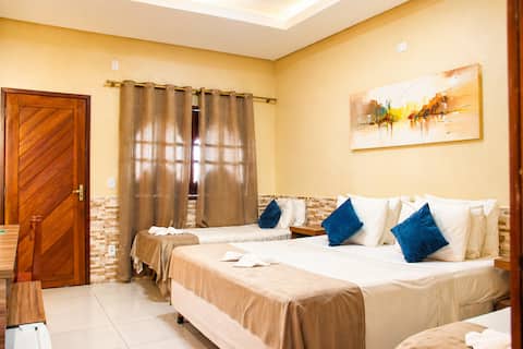 Pousada Jagatá - Quadruple Room with Sea View