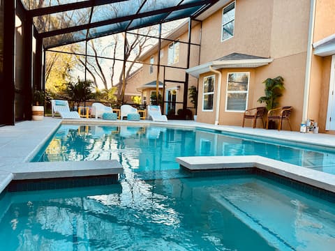 Pool+Spa, 7BD,Walk to Beach&River, Kayaks, Putput