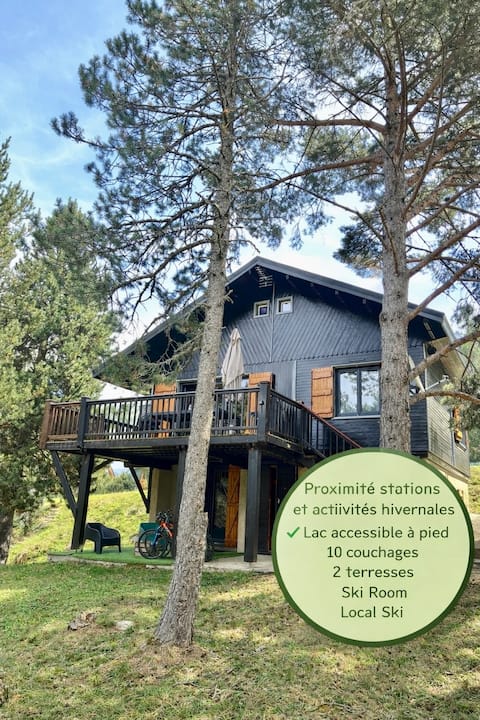 Grand Chalet 10pers - Lac à pied, ski, 2 terrasses