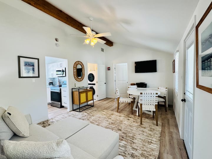 Cozy sofa bed with Amazon Fire Stick & Roku TV! 