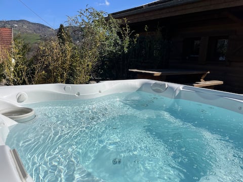 Chalet in Alsace with hot tub, mountains, nature, outdoor area