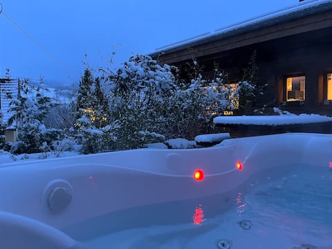 Chalet in Alsace, hot tub, fireplace, mountains, nature