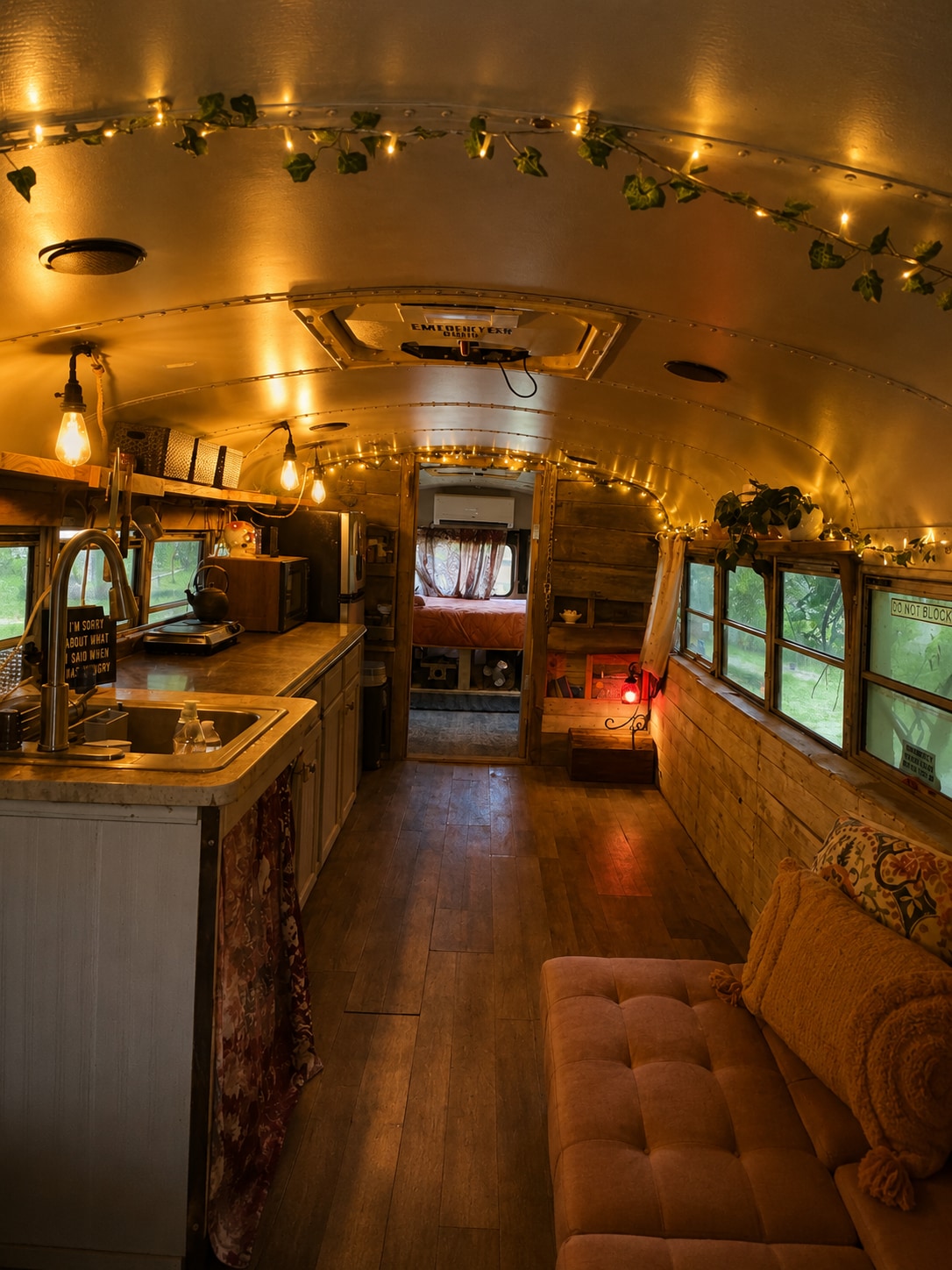 ハウスオブロータス　バスケット Cozy Hot Tub “Love Bus” for outdoor enthusiasts - Buses for Rent