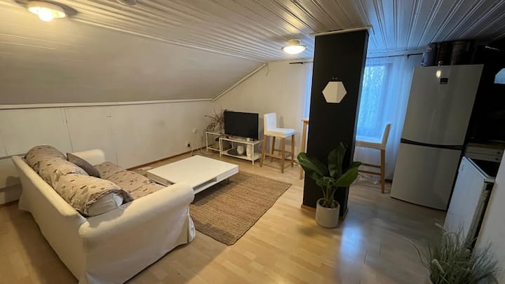 Mysig Vindsvåning Med Utsikt Mot Norrskenet. - Haparanda