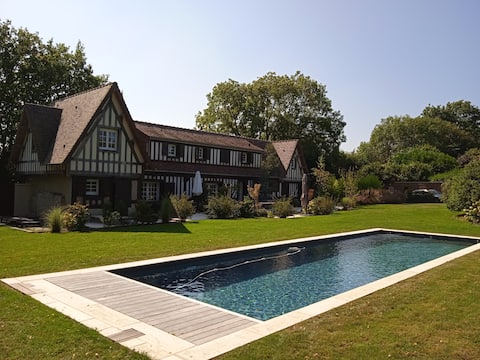 Le Val Baron -Piscine- 5min Plage Villers s/Mer 8P