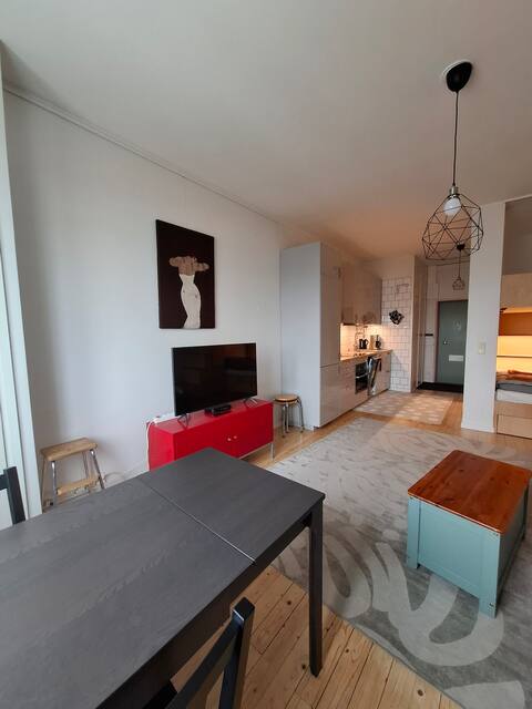 Popular Airbnb listing: Studio with loft bed 33m2 - Next to metro in Alppiharju