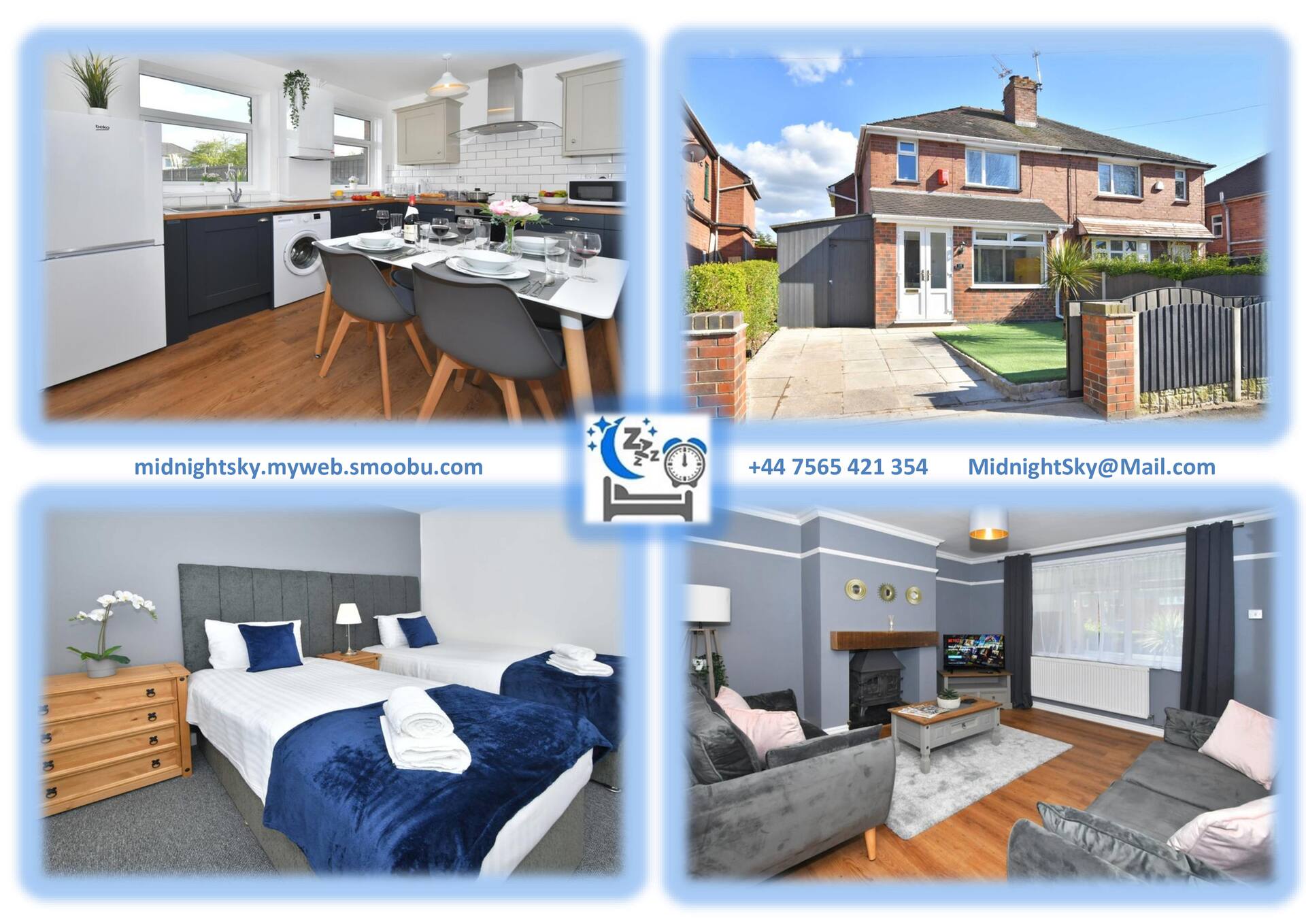 Orion House - sleeps 6, driveway, garden