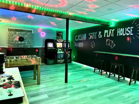 Casino Stay & Play House w/Hot Tub, Game Room