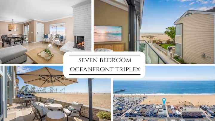 4th St - 7 Bedroom Oceanfront Triplex Building - Balboa Beach, CA