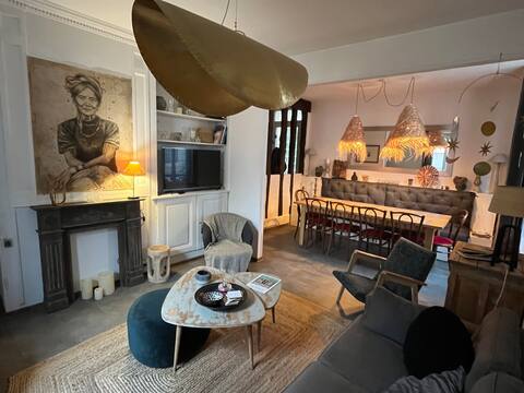 Gîte 10 pers, 4 bedrooms, 4 bathrooms, heart of the city