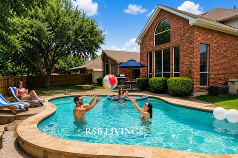 Captivating 6BR/3B Holiday Home with Pool & Fire P