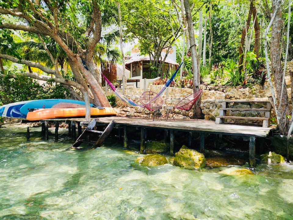 A palapa casita on the Bacalar Lagoon, Bacalar, Quintana Roo, Mexico, photo 2 of 10