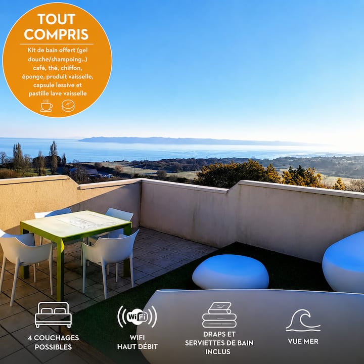 Le 4 Saisons - Terrasse Avec Vue Mer Panoramique - Saint-Brieuc