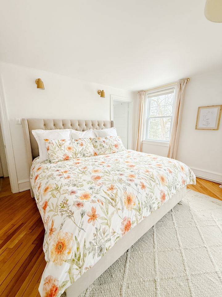 King bedroom with attached sleeping porch
