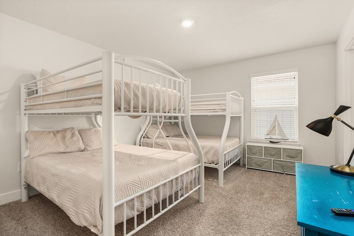 Kids will love the bunk room!  Has an ensuite full bath.