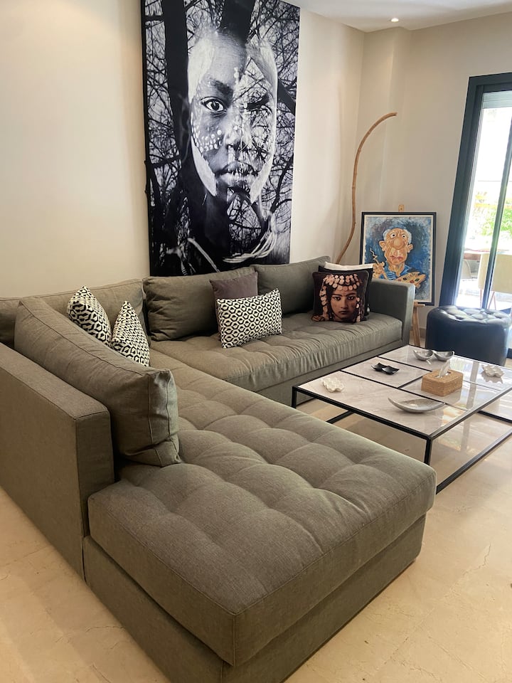 Appartement Moderne - Jardin, Terrasse Et Piscine - Rabat