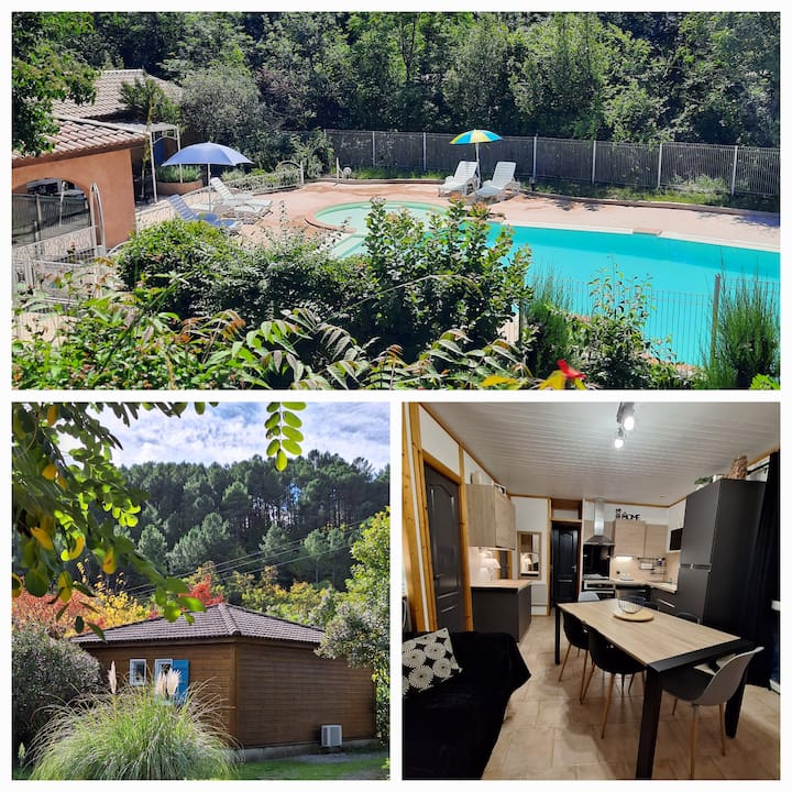 Ardèche Chalet Clim Piscine Rivière Village Serre - Les Vans