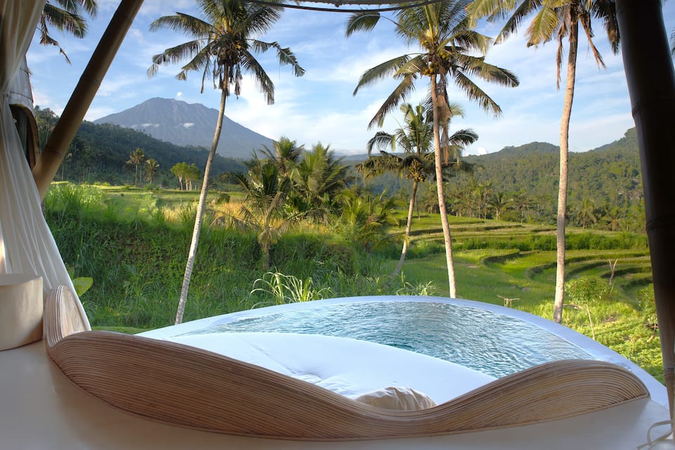 Oniria, a bamboo villa above the rice terraces, Rendang, Bali, Indonesia, photo 8 of 10