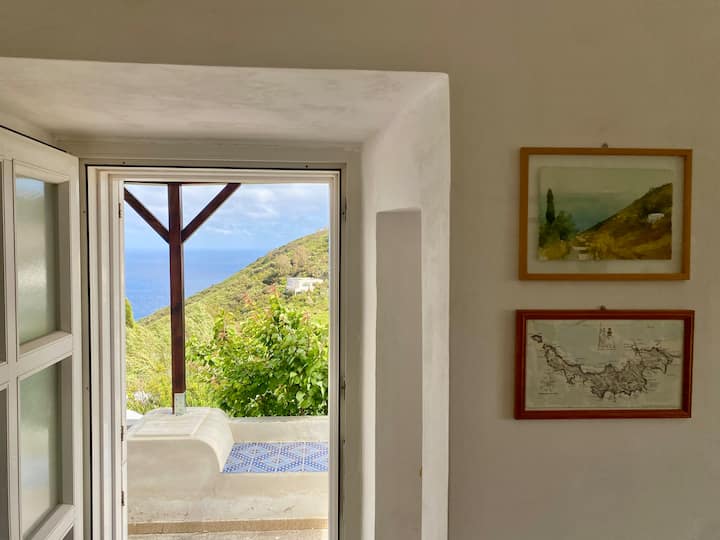 House With A Sea And Hill View Terrace - Ponza