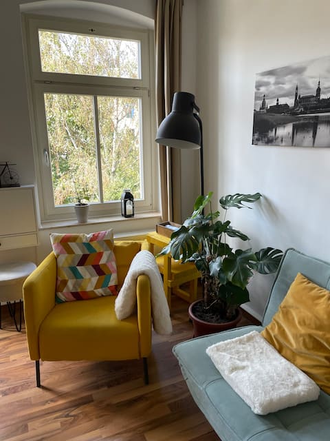 Erfolgreiche Airbnb-Immobilie: Quiet 2-room apartment in the heart of the new town in Dresden