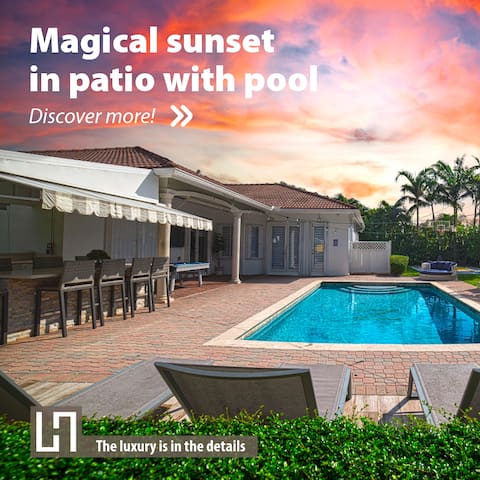 Luxury Miami Villa/Heated Pool/Entertainment & BBQ