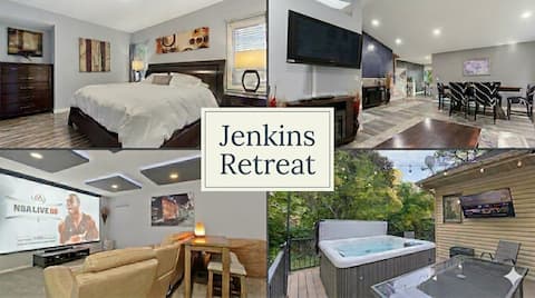 Jenkins Retreat-5BR/hot tub/theater, near TPC&NSC