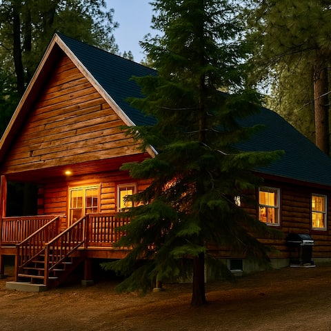 A-Frame Log Cabin Near Big Bear | Walk to Lake