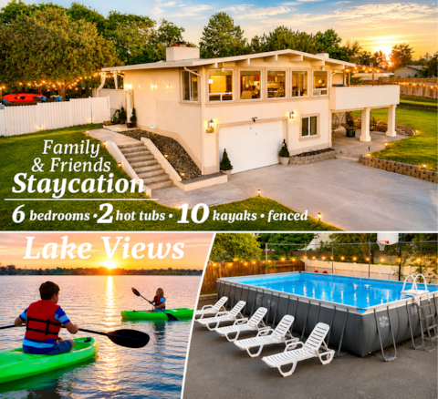 Family & Friends Fun • 3,700 SQFT • Lake Views
