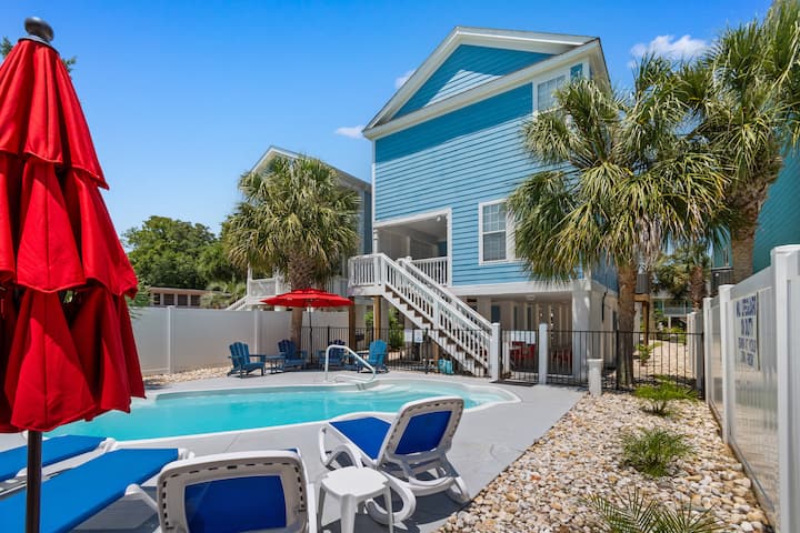 5 Bedrooms, Private Pool & Short Walk To Beach - Surfside Beach, SC