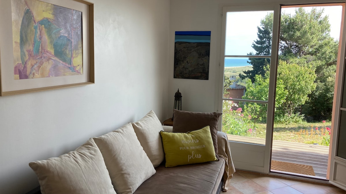 Top Airbnb: Panoramic terrace, quiet, 400 m from the beach à Leucate